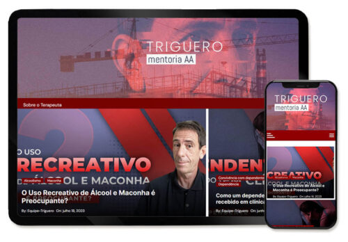 Visão em Tablet e Celular do projeto do Terapeuta Carlos Triguero